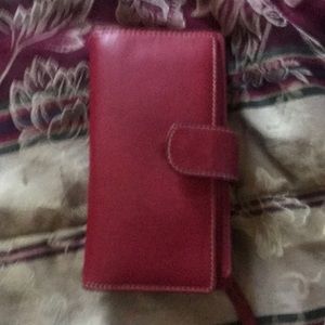Charter Club red leather wallet